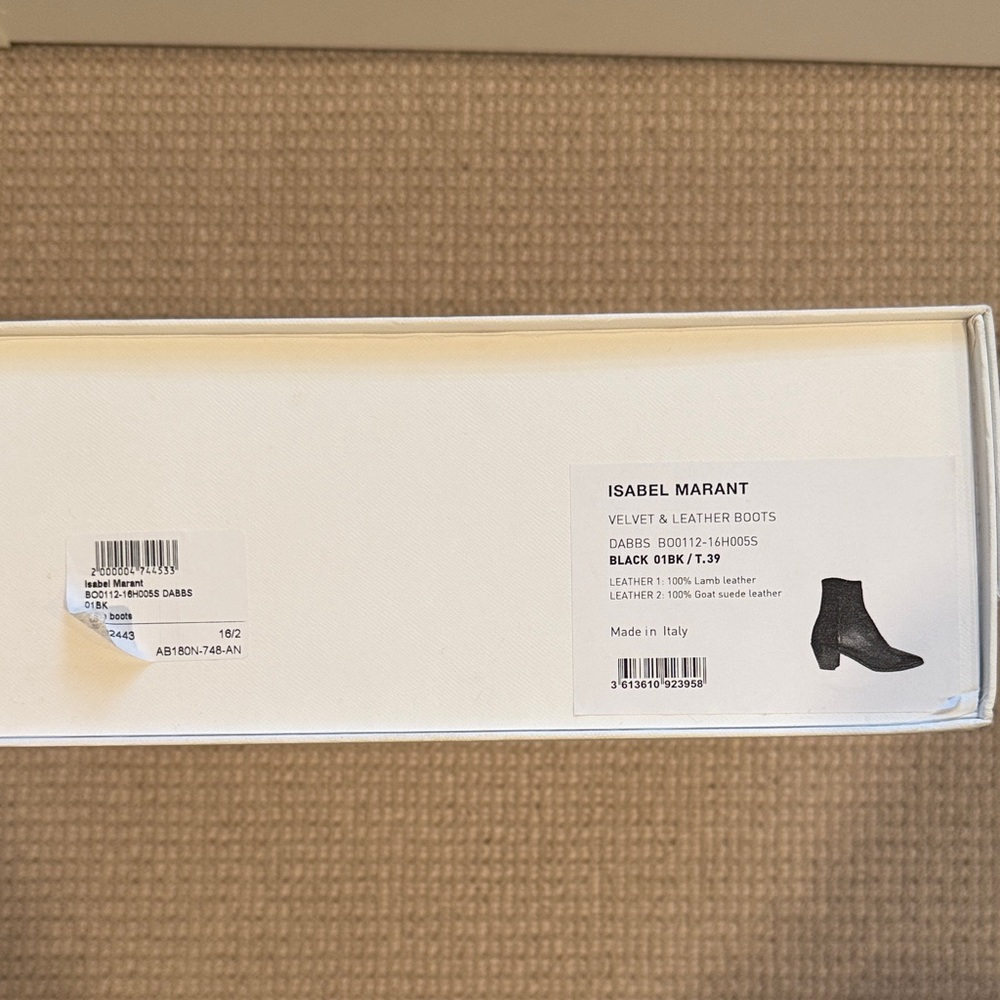 Isabel Marant Dabbs leather & suede side zip boots, size 39 - Picture 4 of 4